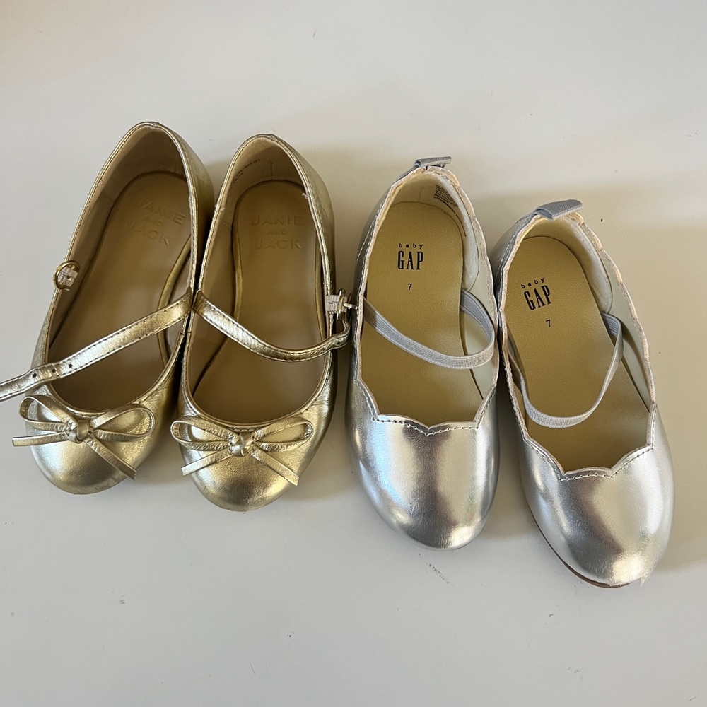 Bundle of two pairs of girls shoes. Gap size 7 and Janie and Jack size 8